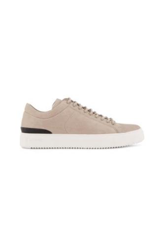 Blackstone sneakers effen leer beige