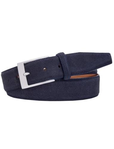 Profuomo riem suède marineblauw