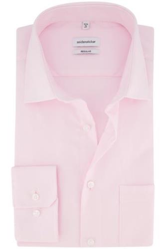 Seidensticker business overhemd Regular roze borstzak katoen normale f...