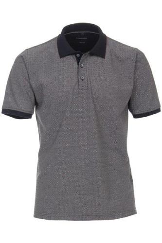 Casa Moda poloshirt korte mouw patroon blauw