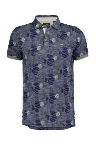 New Zealand polo blauw geprint normale fit