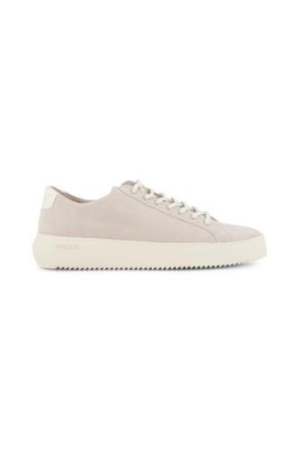 Beige leren Blackstone sneaker laag