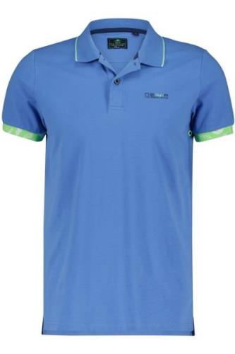 New Zealand poloshirt normale fit blauw uni katoen