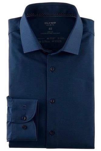 Olymp Level Five 24/Seven overhemd extra slim fit donkerblauw effen ka...