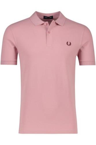 Fred Perry polo normale fit roze effen katoen korte mouw