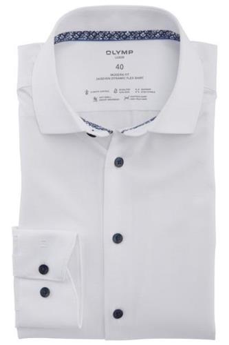OLYMP Luxor 24/Seven overhemd mouwlengte 7 normale fit wit effen katoe...
