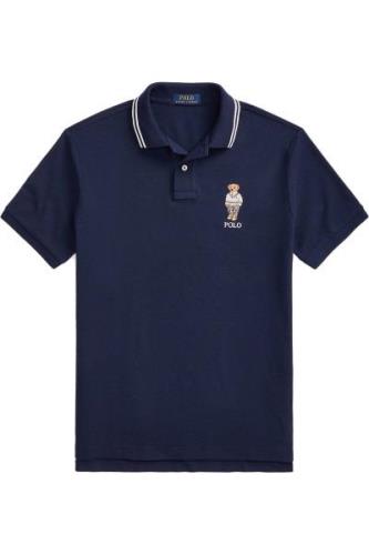 Polo Ralph Lauren polo slim fit katoen donkerblauw met beer