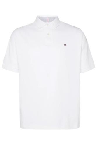 Tommy Hilfiger polo wijde fit wit 2-knoops Big & Tall