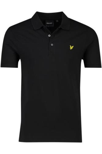 Lyle & Scott polo slim fit zwart katoen met logo