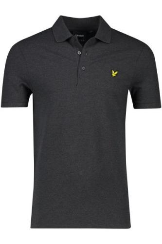 Polo Lyle & Scott slim fit grijs gemêleerd