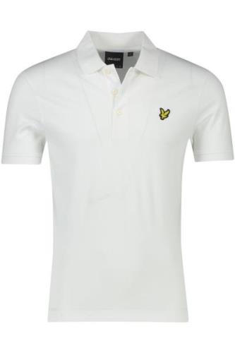 Lyle & Scott polo slim fit wit effen