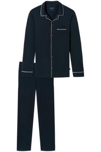 Schiesser pyjama heren donkerblauw