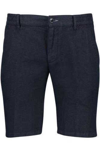 Brax korte broek linnen effen donkerblauw