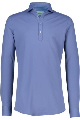 John Miller polo  blauw effen  slim fit