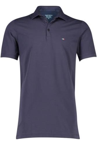 Portofino polo donkerblauw effen katoen wijde fit