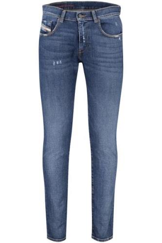 Diesel jeans blauw effen katoen D-strukt normale fit