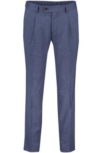 Club of Gents pantalon Slim Fit mix en match blauw gemêleerd wol