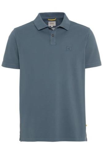 Camel Active poloshirt wijde fit blauw effen 100% katoen