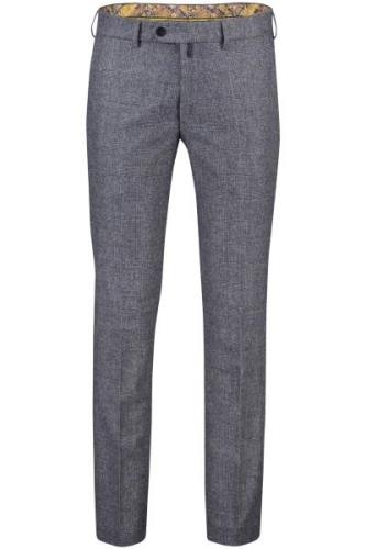 pantalon Meyer wollen blauw geruit wol