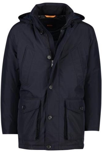 Hugo Boss winterjas normale fit donkerblauw