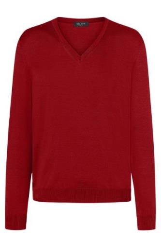 Maerz pullover rood merinowol v-hals