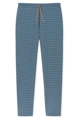 Blauwe Schiesser pyjamabroek geprint katoen