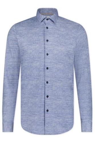 100% katoenen Blue Industry casual overhemd slim fit blauw effen