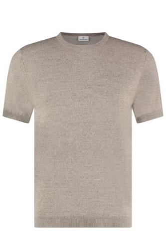 Blue Industry t-shirt taupe gemeleerd