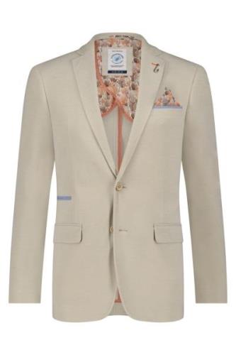 Katoenen A Fish Named Fred colbert borstzak beige slim fit