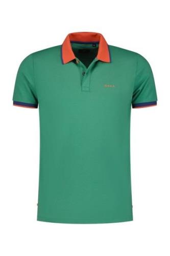 katoenen New Zealand polo normale fit effen groen