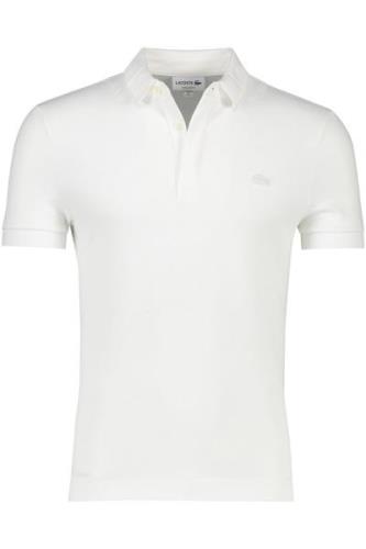 Lacoste polo regular fit wit katoen korte mouw 3-knoops