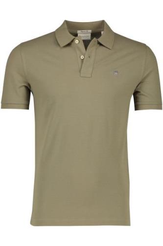 Gant polo regular fit groen2-knoops katoen