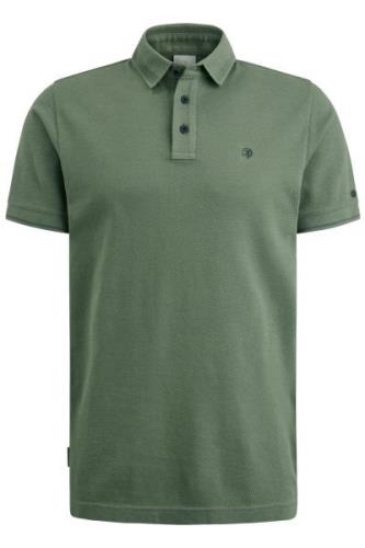 Cast Iron polo normale fit groen effen 100% katoen