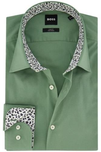 Katoenen Hugo Boss slim fit overhemd groen