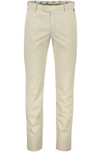 Pantalon beige slim fit katoen Meyer Tokyo