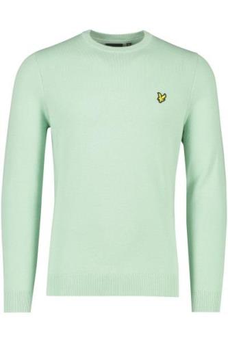 katoenen Lyle & Scott trui ronde hals effen groen