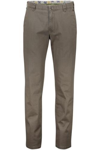 Katoenen Meyer pantalon perfect fit New York bruin katoen