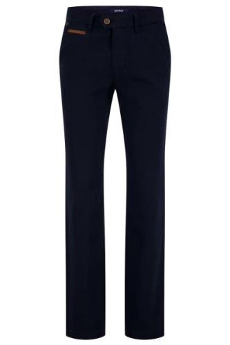 Gardeur katoenen broek Benny donkerblauw effen katoen-stretch