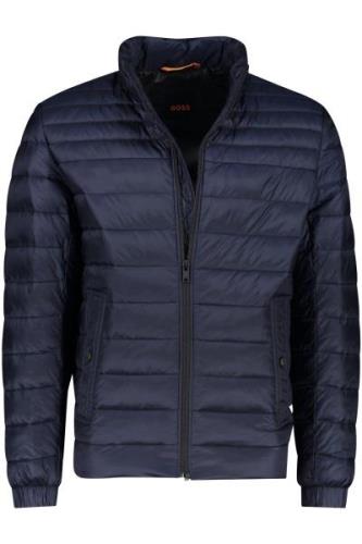 Hugo Boss tussenjas rits normale fit  donkerblauw effen