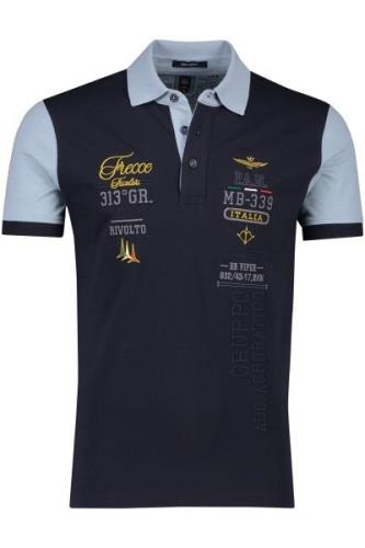 Navy Aeronautica Militare polo regular fit opdruk katoen