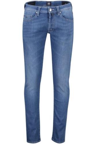 Tramarossa jeans Leonardo blauw effen katoen-stretch