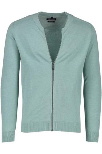 Casa Moda vest turquoise rits effen katoen