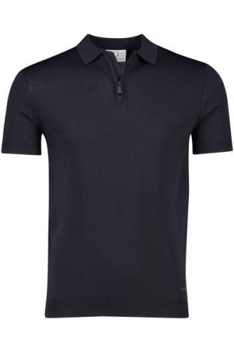 Born With Appetite polo normale fit effen donkerblauw