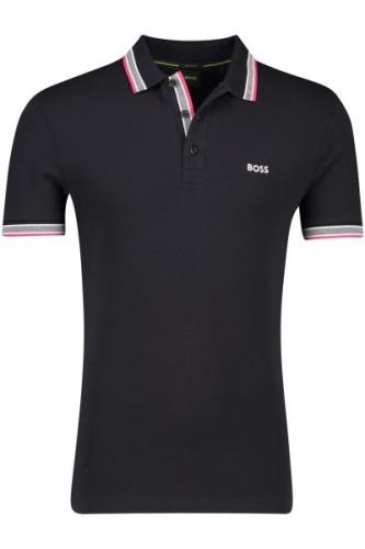 Boss Green zwarte polo normale fit