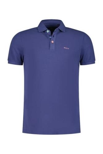 Katoenen New Zealand polo normale fit blauw