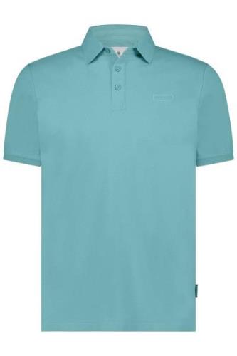 State of Art polo stretch wijde fit turquoise effen