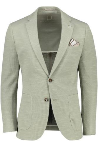 Katoenen Born With Appetite colbert groen katoen slim fit