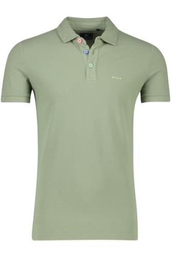 katoenen New Zealand polo groen normale fit