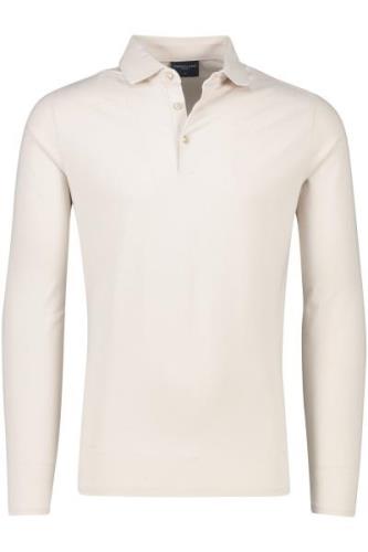 Cavallaro polo slim fit beige effen