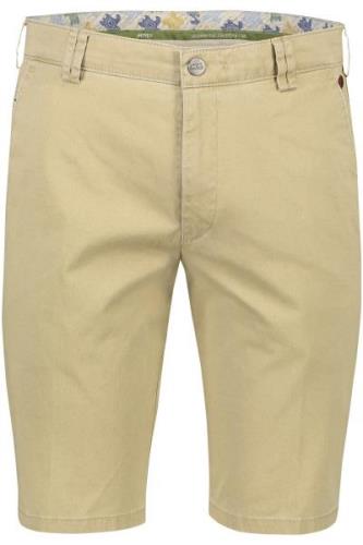 katoenen Meyer korte broek effen beige normale fit